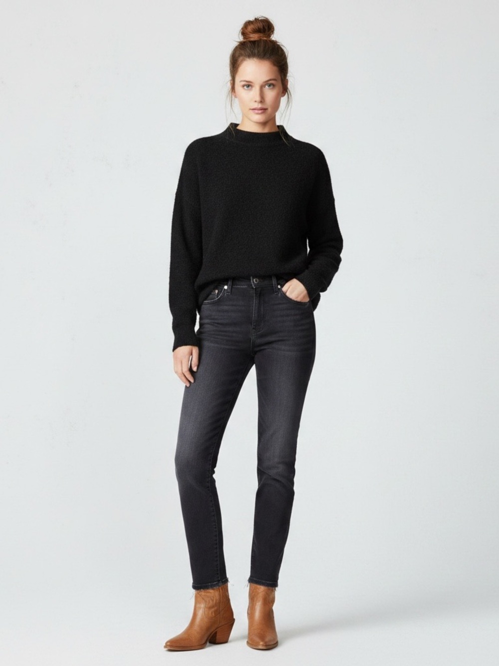 Madewell | Wool/Alpaca blend mock neck cozy pullover  sweater size medium